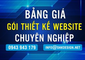 Bảng giá gói thiết kế Web [Chuyên nghiệp]