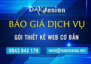 Báo giá gói thiết kế Web [cơ bản]