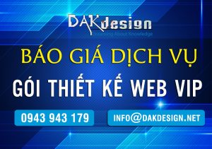 Báo giá gói thiết kế Web [VIP]