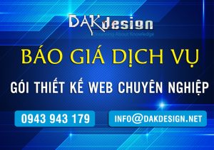 Báo giá gói thiết kế Web [Chuyên nghiệp]