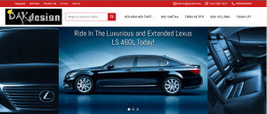 mẫu website ô tô