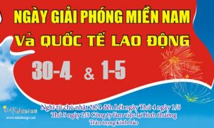 Lịch nghĩ lễ 30/4 và 1/5 năm 2019