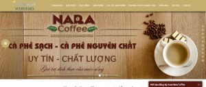 Mẫu website cà phê màu nâu