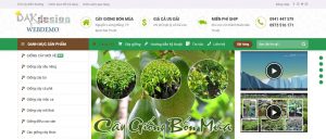 Mẫu website cây giống bơ & sầu riêng