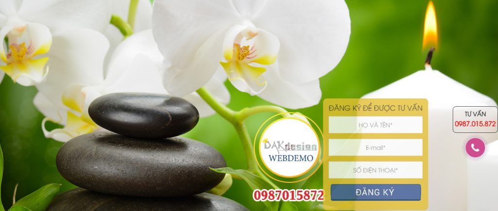 Mẫu website đá massage