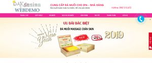 Mẫu website đá muối spa