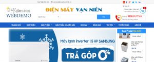 Mẫu website sản phẩm điện máy