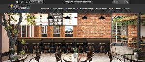 Mẫu website tư vấn nội thất quán coffe