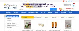 Mẫu website cung cấp hàng nhập khẩu