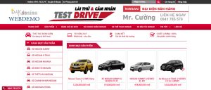 Mẫu website ô tô nissan màu đỏ - trắng thanh lịch