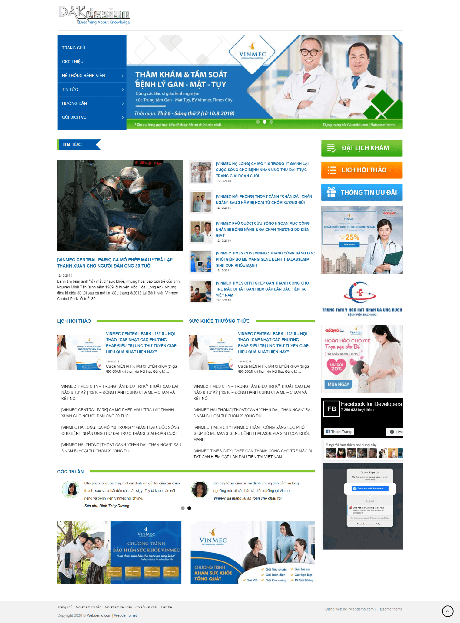 Mẫu website bệnh viện