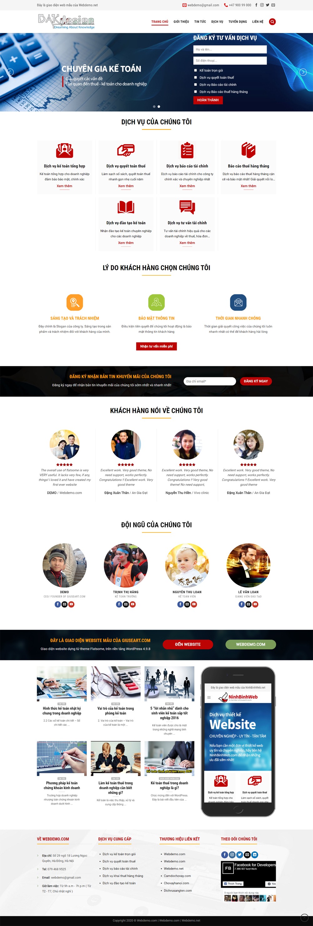 Mẫu website dịch vụ kế toán