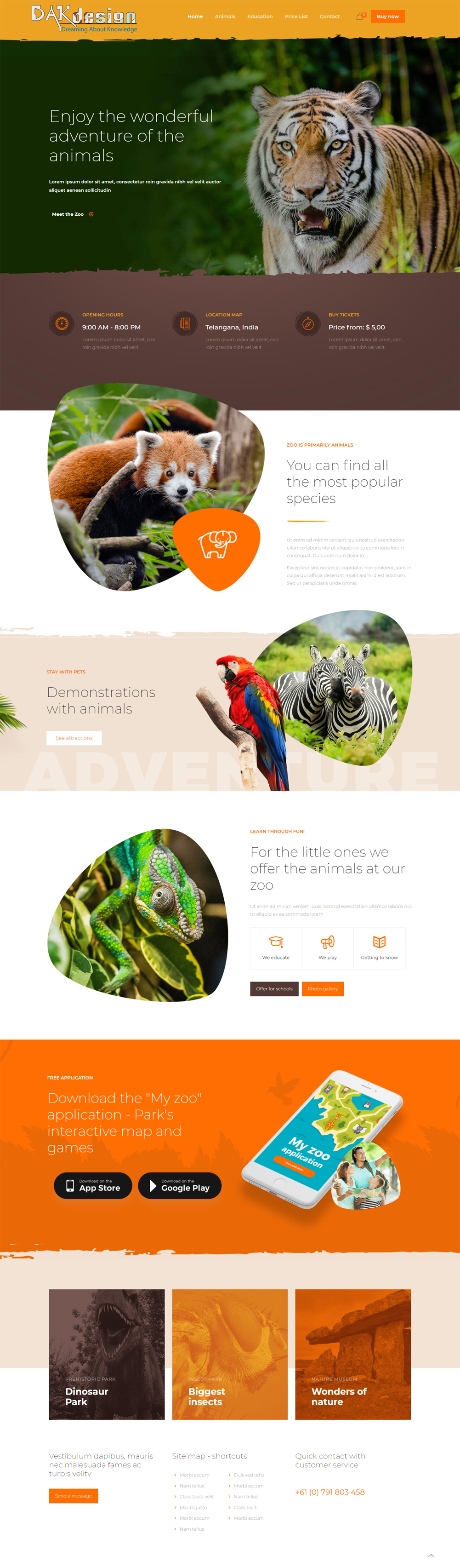 Mẫu website nước ngoài Animal