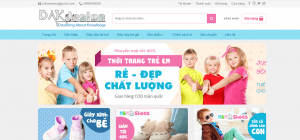 Website shop thời trang trẻ em