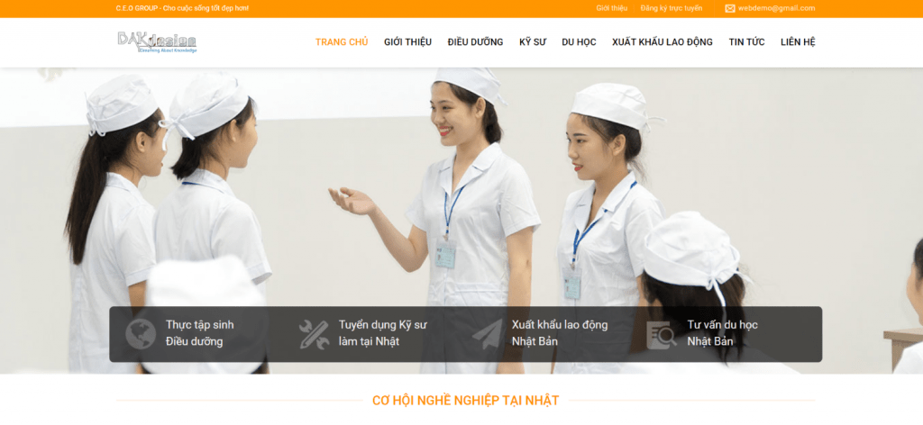 Website xuất khẩu lao động chuẩn SEO