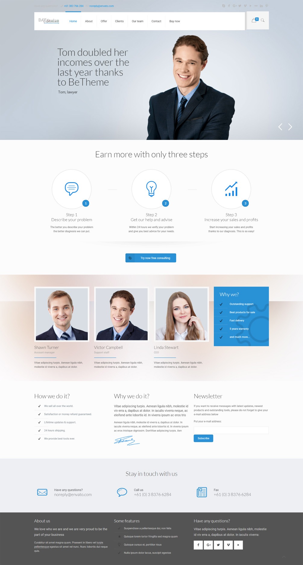 Mẫu website business