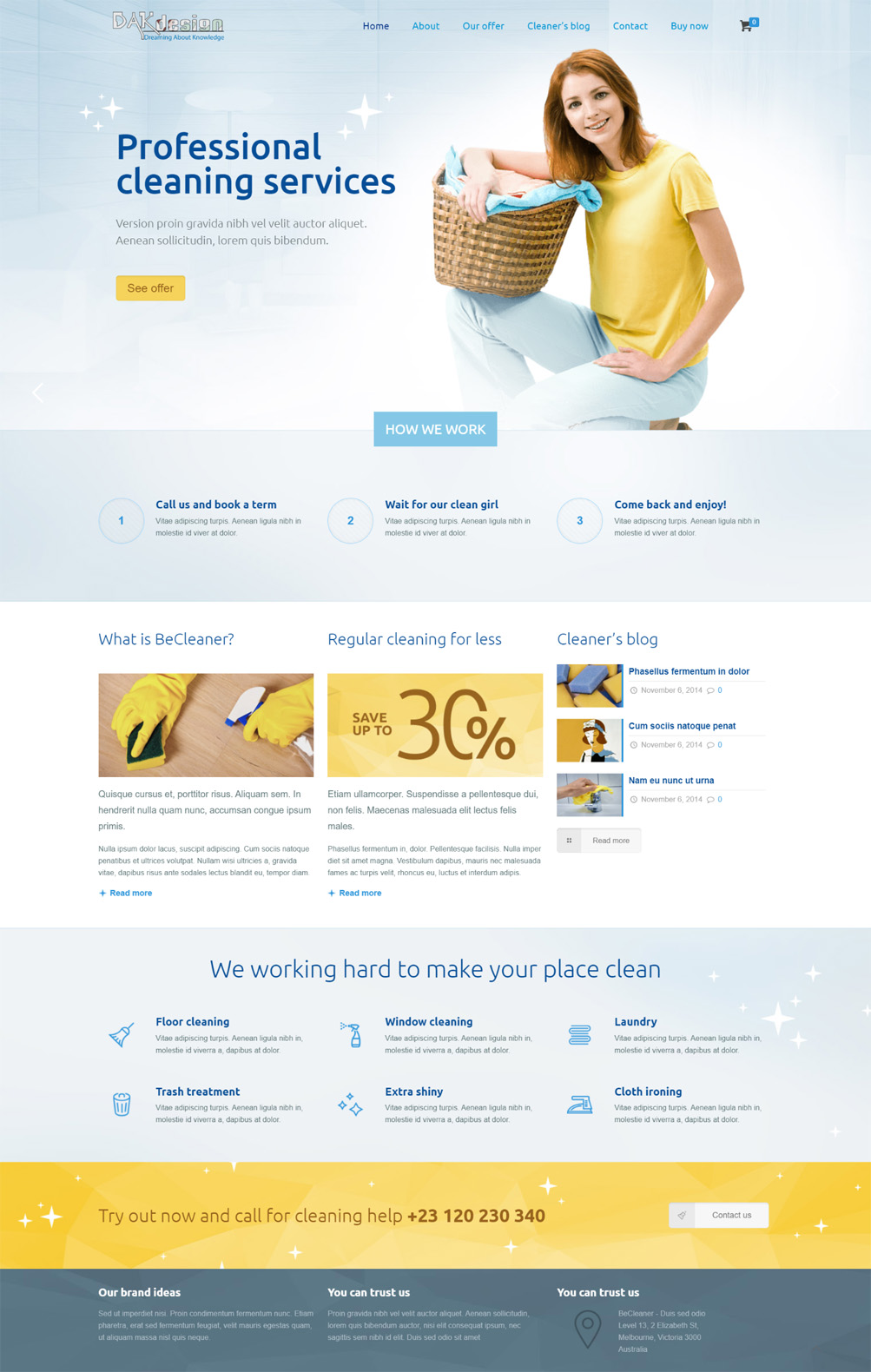 Mẫu website cleaner