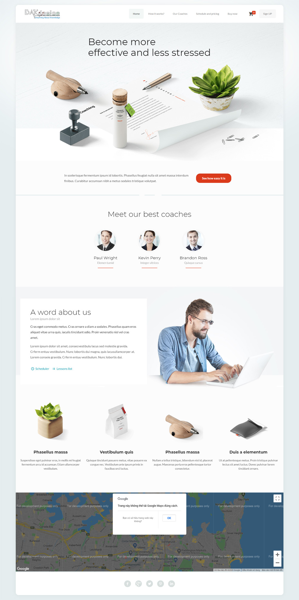 Mẫu website coaching