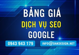 Bảng giá Dịch Vụ SEO Google