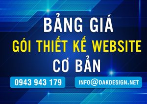 Bảng giá gói thiết kế Web [Cơ bản]