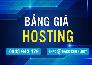 Bảng giá hosting