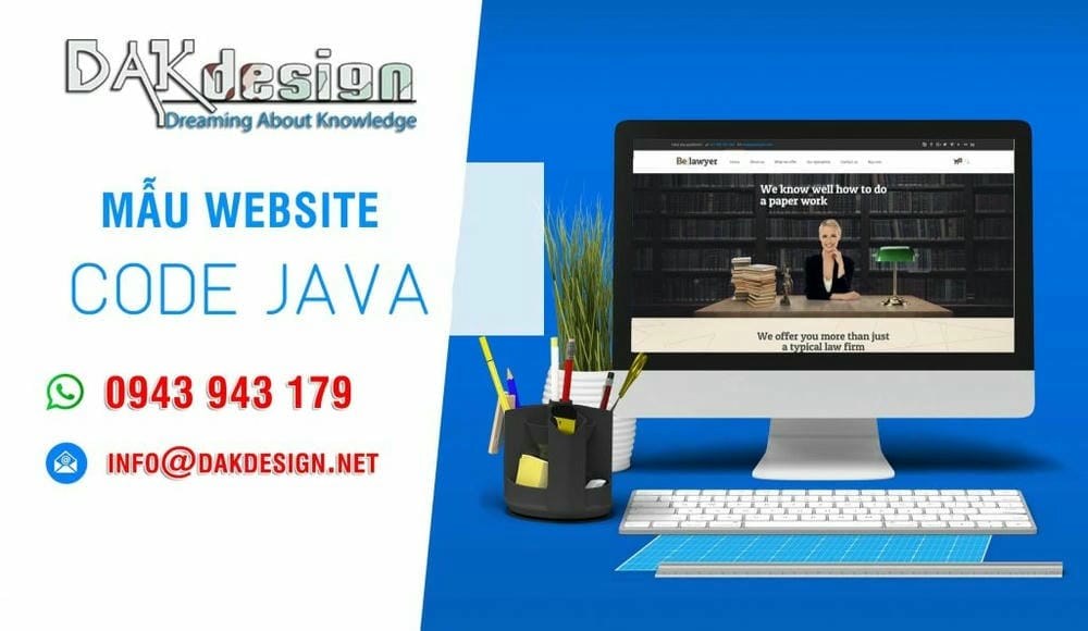 Mẫu website code JAVA - DAKdesign - Thiết kế web DakLak